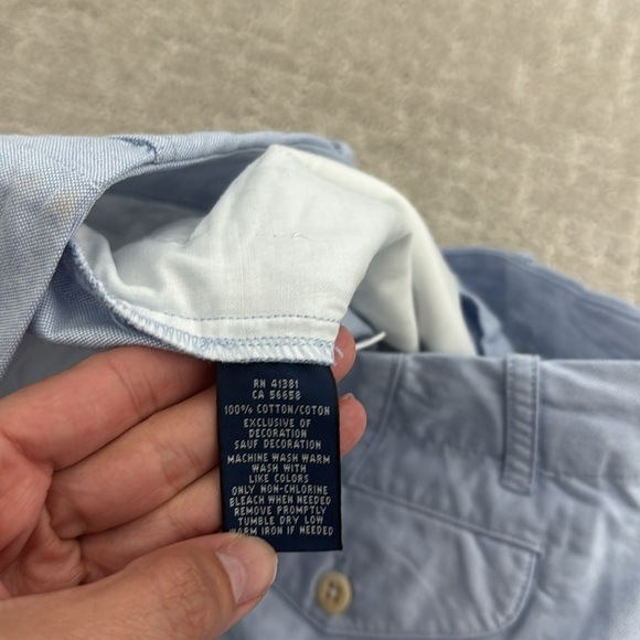 Ralph Lauren blue label Oxford Shorts Blue pony baby preppy - Picture 6 of 6